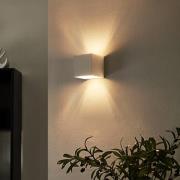 Arcchio LED-vegglampe Zuzana, kantet, hvit, 9,7 cm bred