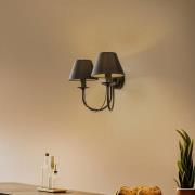 Vegglampe Bona, 2 lyskilder, svart