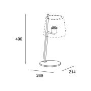 LEDS-C4 Clip bordlampe høyde 49 cm skjerm hvit