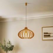 Hengelampe Ika ID med skjerm av trelameller Ø51cm