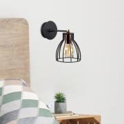 Vegglampe Kemah N-1238 1 lyskilde svart/bronse