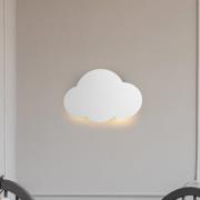 Cloud vegglampe, hvit, stål, indirekte lys, 38 x 27 cm