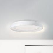 LED-taklampe Barty, hvit/krom, Ø 48,5 cm, CCT, metall