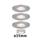 Paulmann Nova mini-downlight 3-er-sett IP44 jern