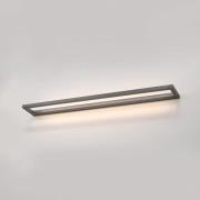 PURE LED-vegglampe Puro, grå Bredde 100 cm Aluminium dimmer