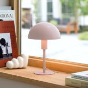 Bordlampe Ellen Mini av metall, støvrosa