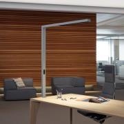 LED-bordlampe MAULsirius, sølv, dimbar, CCT, klemmesokkel