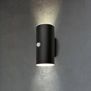 Utendørs LED-vegglampe 3787015, svart, sensor, opp/ned