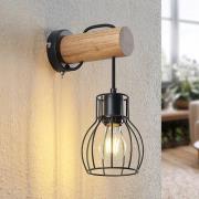 Lindby Evje vintage-vegglampe, bur, rund