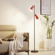 Lindby gulvlampe Ovelia, oransje/svart, metall, E27