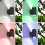 Lindby Smart utendørs LED-vegglampe Valtin CCT RGB Tuya IP54