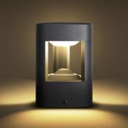 Lucande LED-sokkellampe Pirron, 20 cm, trekantet, IP54