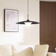 Lucande LED-hengelampe Foco, svart, metall, Ø 50 cm