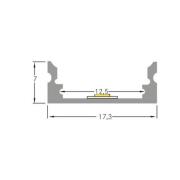 BRUMBERG utenpåliggende aluminiumsprofilsett for LED-lister