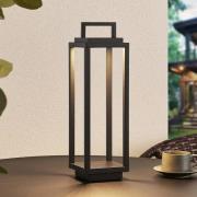 Lucande LED utendørslampe Mirina, svart, oppladbart batteri,