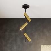 Downlight Leda 3, 3 lyskilder, svart-gull
