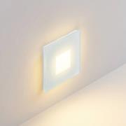 Molto Luce LED innbyggingslampe Wall R68 Glass IP44 SQ, hvit, CCT