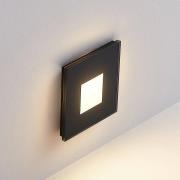 Molto Luce LED innbyggingslampe Wall R68 Glass SQ, svart, CCT