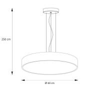 Arcchio LED-pendellampe Vanida, hvit, Ø 60 cm, opp/ned