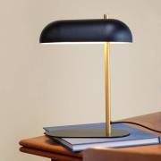 Dyberg Larsen bordlampe Arch, svart/messingfarget, metall