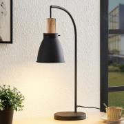 Lindby bordlampe Trebale, svart, tre, 60 cm, E14