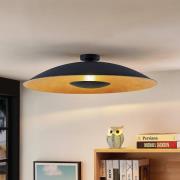 Lindby taklampe Narisara, Ø 80 cm, E27, svart-gull