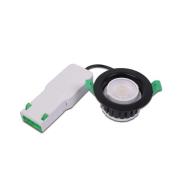 LED innfelt spot Eco R 68, svart, Ø 9 cm metall IP65 CCT