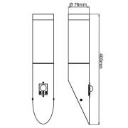 Utendørs vegglampe Dody Sensor, svart, metall, plast