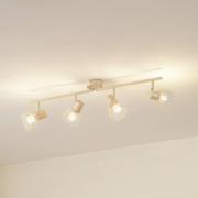 Lindby taklampe Piena, beige, 4 lyskilder, metall, 70 cm