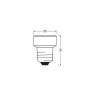 OSRAM LED Star Flat E27 3,5W 2 700K dimbar utskiftbar ring