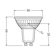 OSRAM LED PAR16 reflektorpære GU10 2,5W 100° 2,700K 3-pk