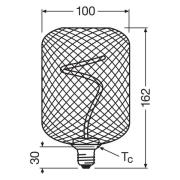 OSRAM Decor LED Spiral Filament Square E27 3,5W gull 1,800K