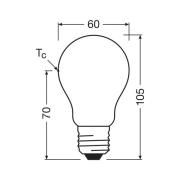 OSRAM LED-pære matt E27 2,2W 4000K 470lm dimbar