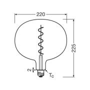 OSRAM LED Vintage 1906 Big Globe E27 4,5W 818 Filament røyk