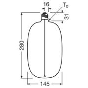 OSRAM LED Big Elipse Oval E27 4,8W 818 Filament brun dimbar