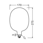 OSRAM LED Vintage 1906 Balloon E27 7,3W 2700K matt dimbar