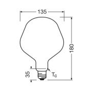 OSRAM LED Vintage 1906 Big Apple E27 7,3W 2700K matt dimbar