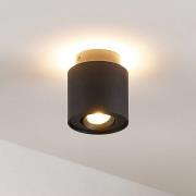 Arcchio taklampe Walisa, Ø 10 cm, svart, metall, GU10