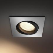 Philips Hue LED innfelt spot Centura, aluminium 9x9 cm CCT RGB