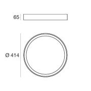 LED-taklampe Tara R, Ø 41,4 cm, svart, aluminium, 3 000 K