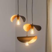 Pendel Sivani MR-966 3 lyskilder rondel svart/gull