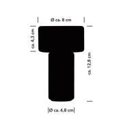 Tiny-B LED-bordlampe, svart, høyde 13 cm, IP54, USB