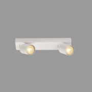 Spotlight taklampe, hvit, 2 lyskilder, aluminium, GU10