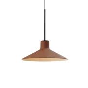 Bover LED-hengelampe Platet, svart/terrakotta, Ø 20 cm