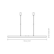 UMAGE LED-hengelampe Hazel Branch, hvit/messing, 150 cm