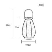 LED-solcellelampe 36649, svart, ravfarget, metall, plast