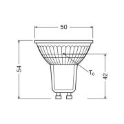 OSRAM LED-reflektorpære GU10 4,3W 36° 840 klar