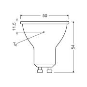 OSRAM LED-reflektorpære GU10 6,9W 60° 830 klar