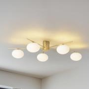 Lindby Valisa taklampe, gull, 5 lamper