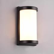 Utendørs vegglampe Puelo, støpt aluminium svart